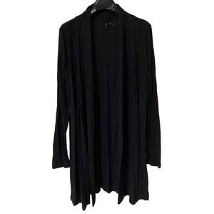 Milano Women’s Black Long Open Front Long Sleeve Cardigan Sz M